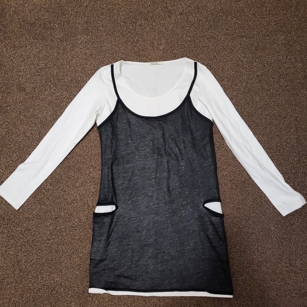 Limi feu layered tank top apron dress